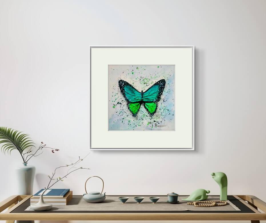 Tablou Fluturi Green butterfly