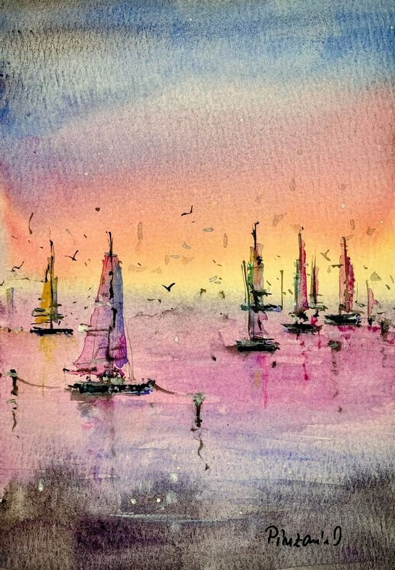 Tablou Apus Pe Marea Linistita