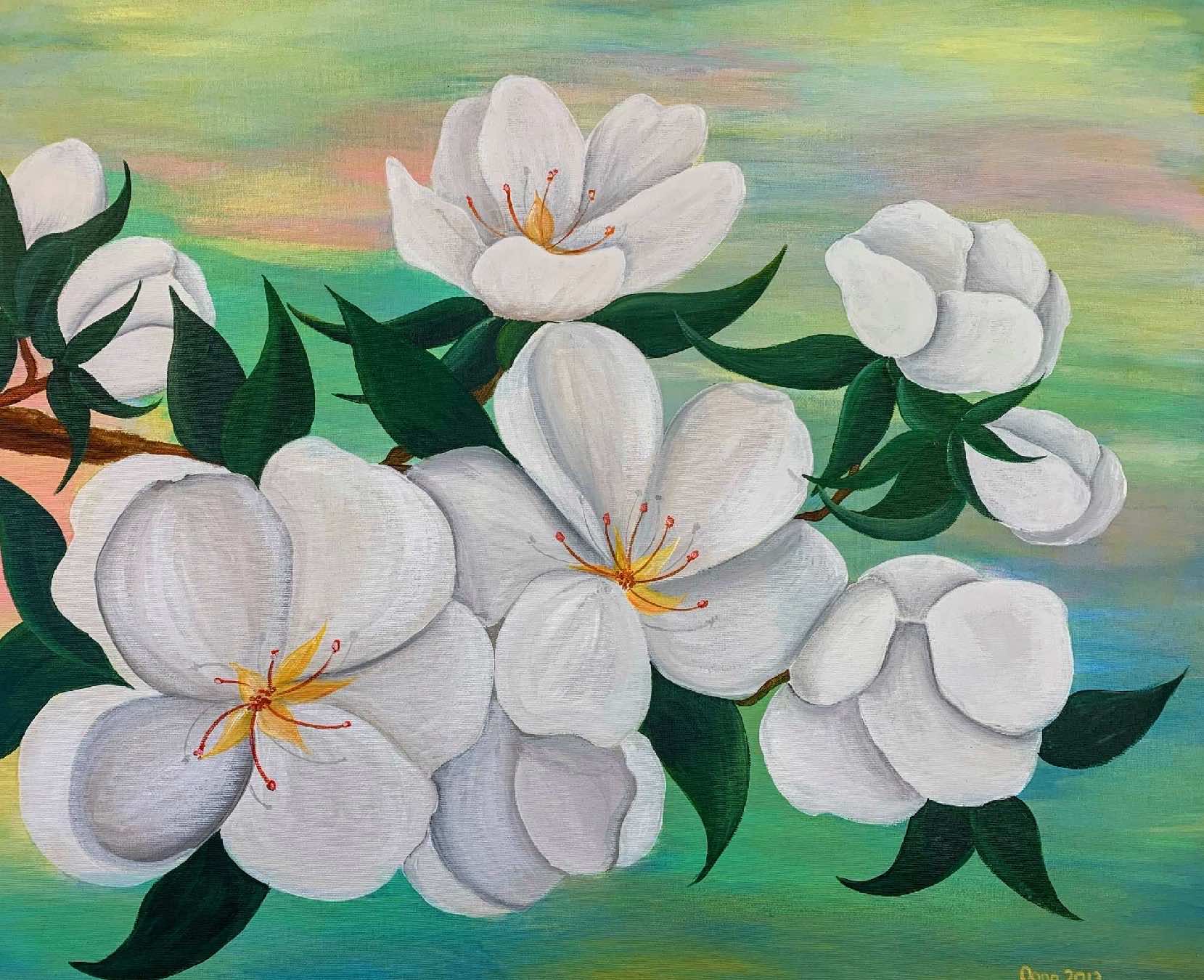 Tablou Canvas Eleganta Florilor Albe