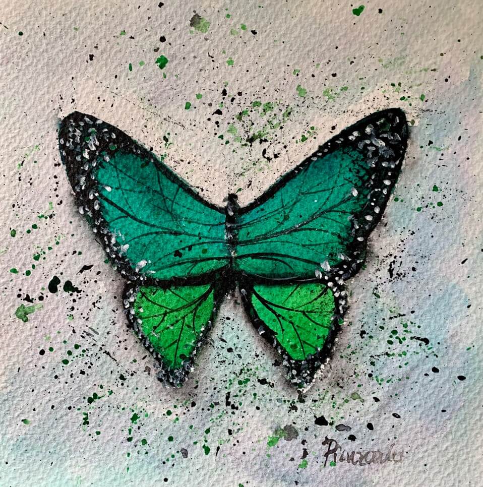 Tablou Fluturi Green butterfly
