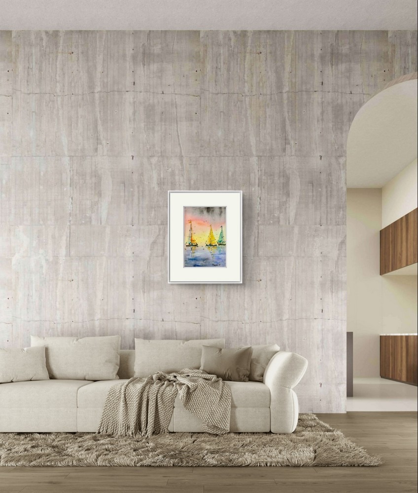 Tablou Vapoare în amurg