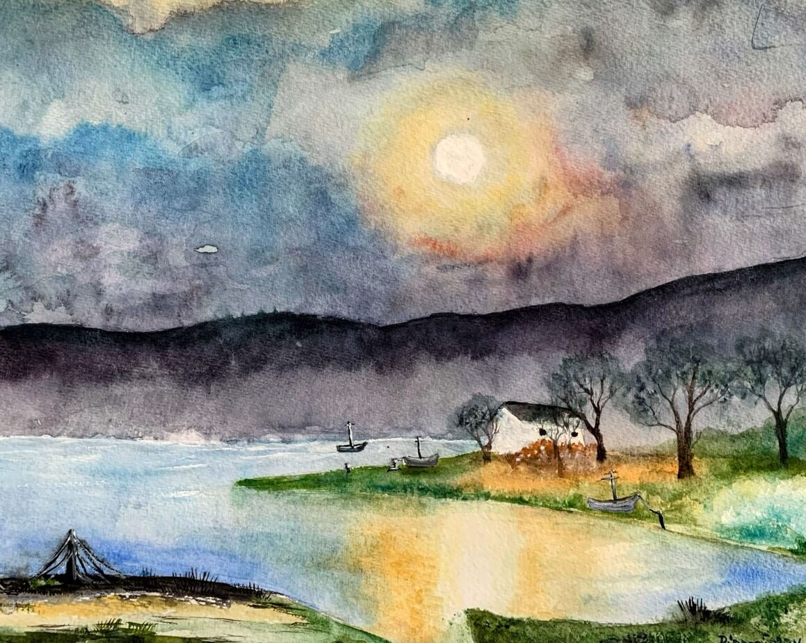 Tablou acuarela Liniste