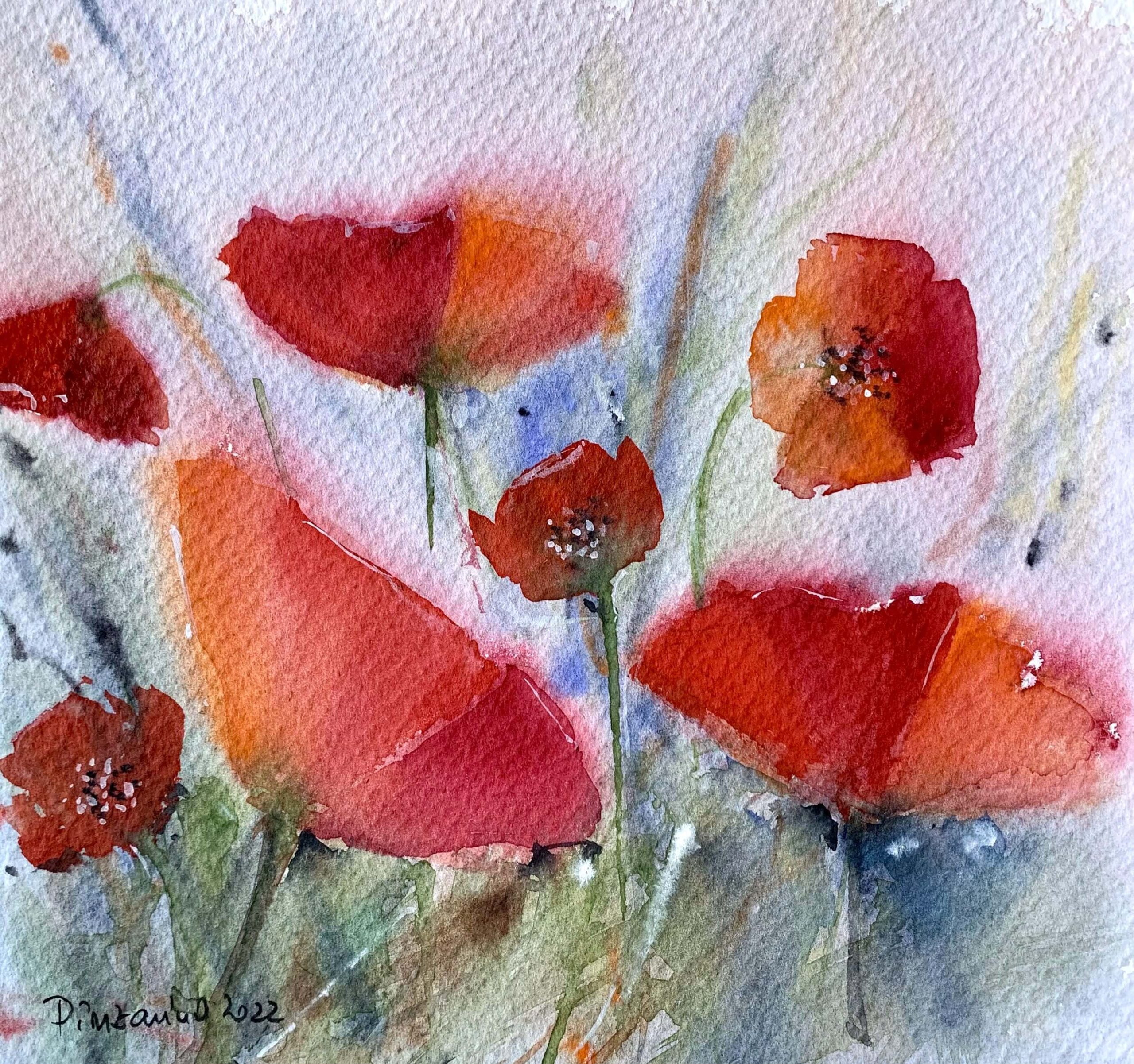 Tablou dormitor Primavara cu maci