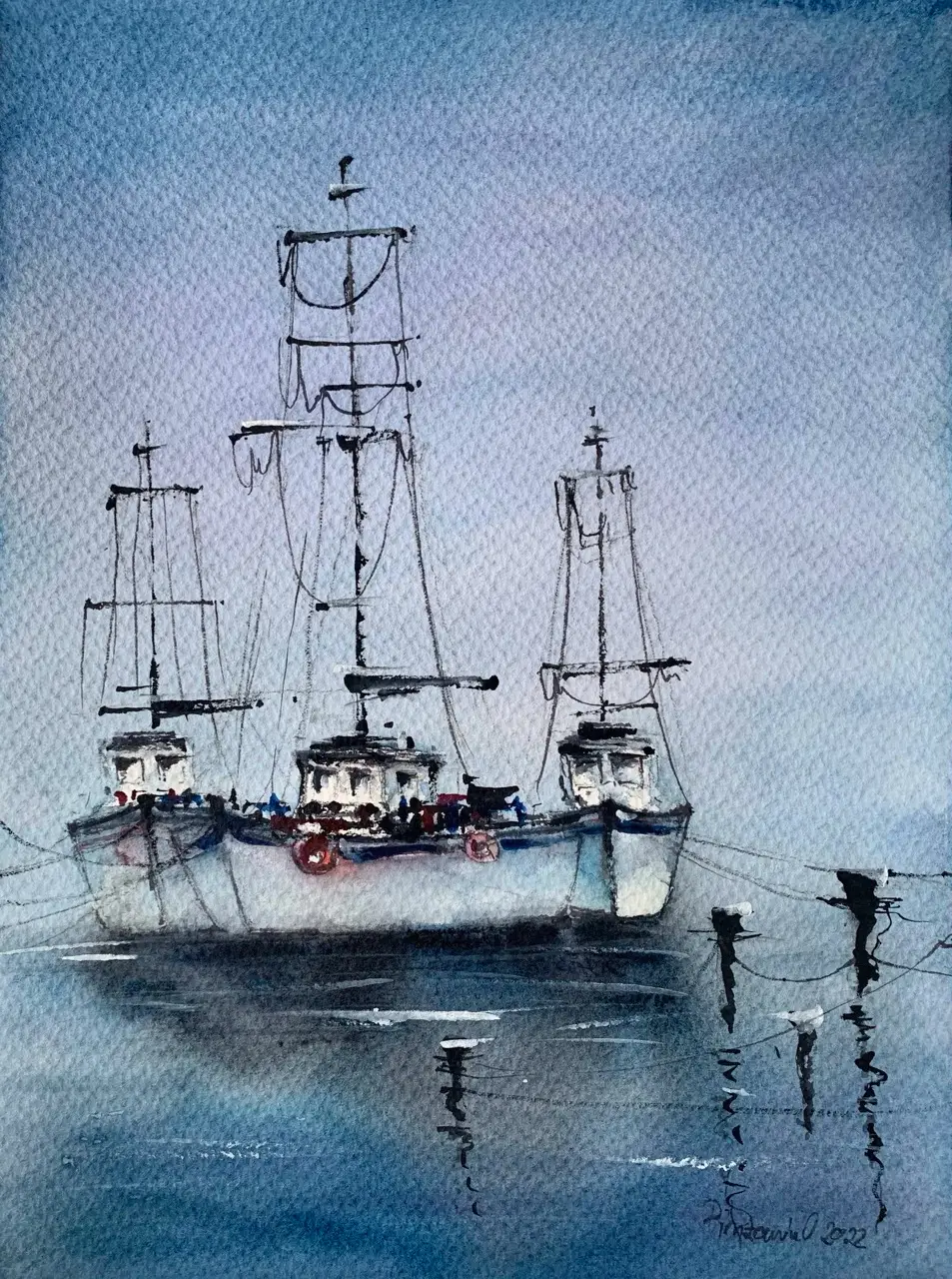 Tablou peisaj marin Albastru infinit 68