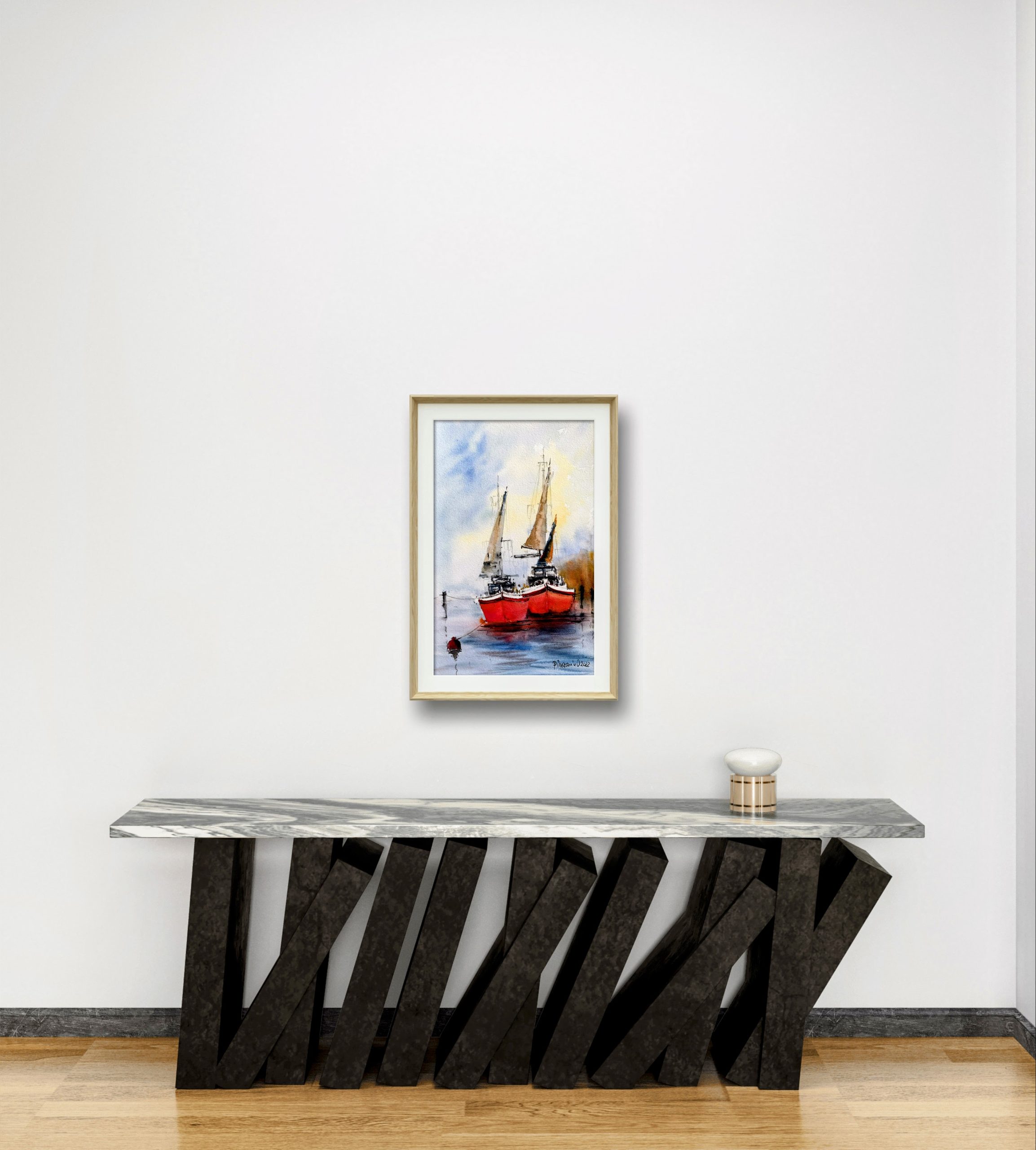 Tablouri living Barci acostate