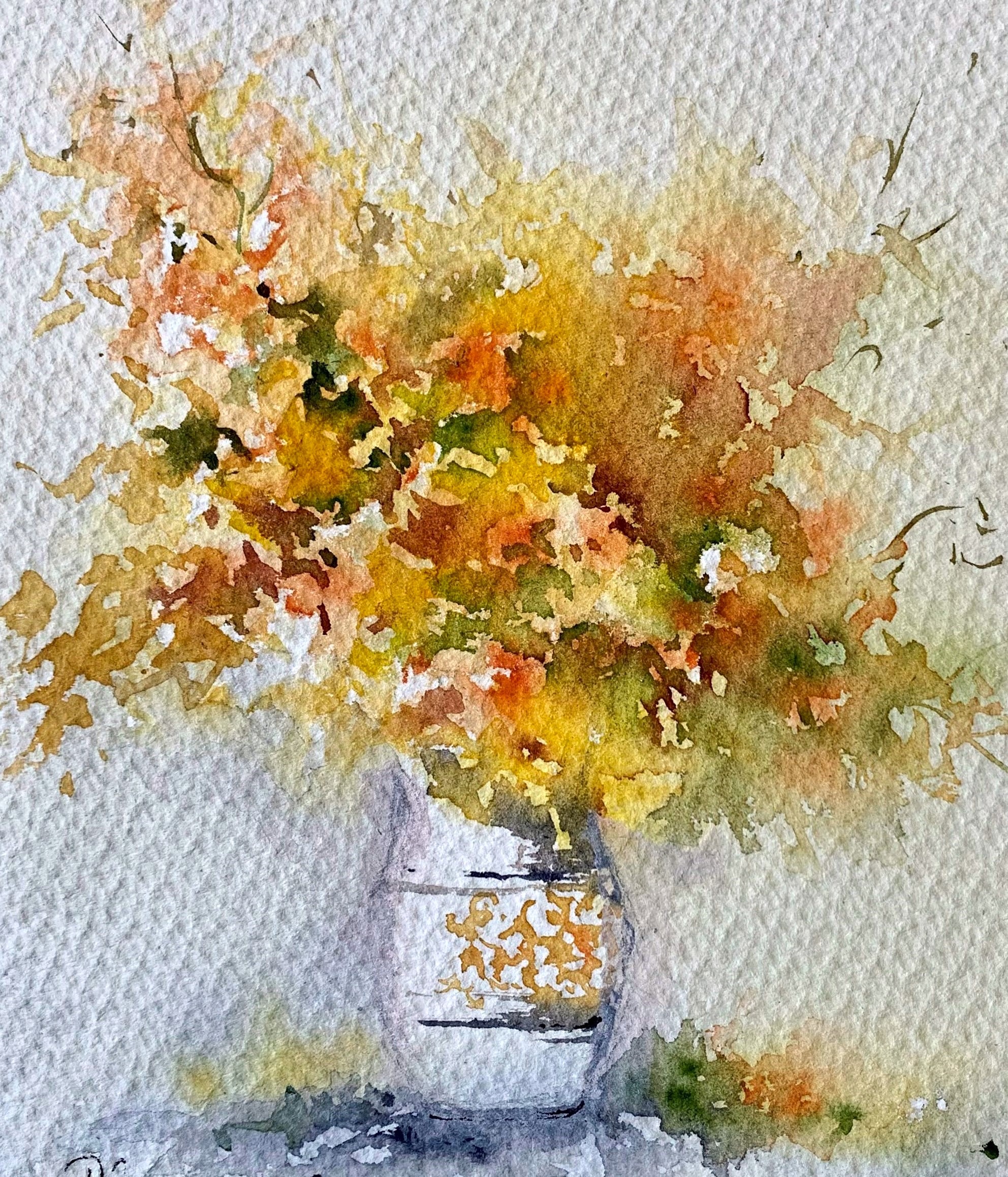 Tablouri living Natura moarta cu flori galbene