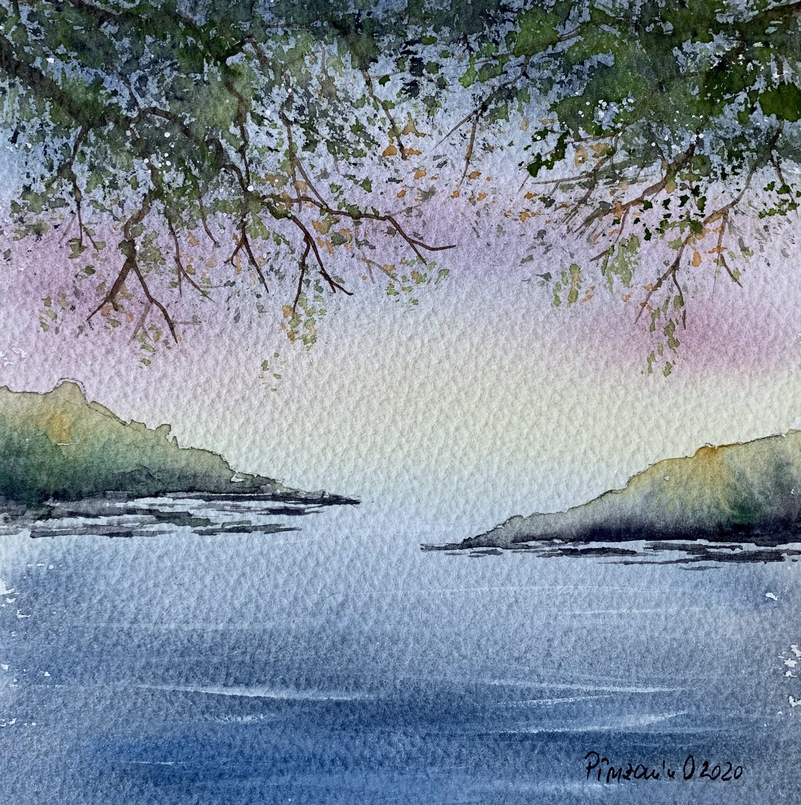 Tablouri personalizate Apus pe ape