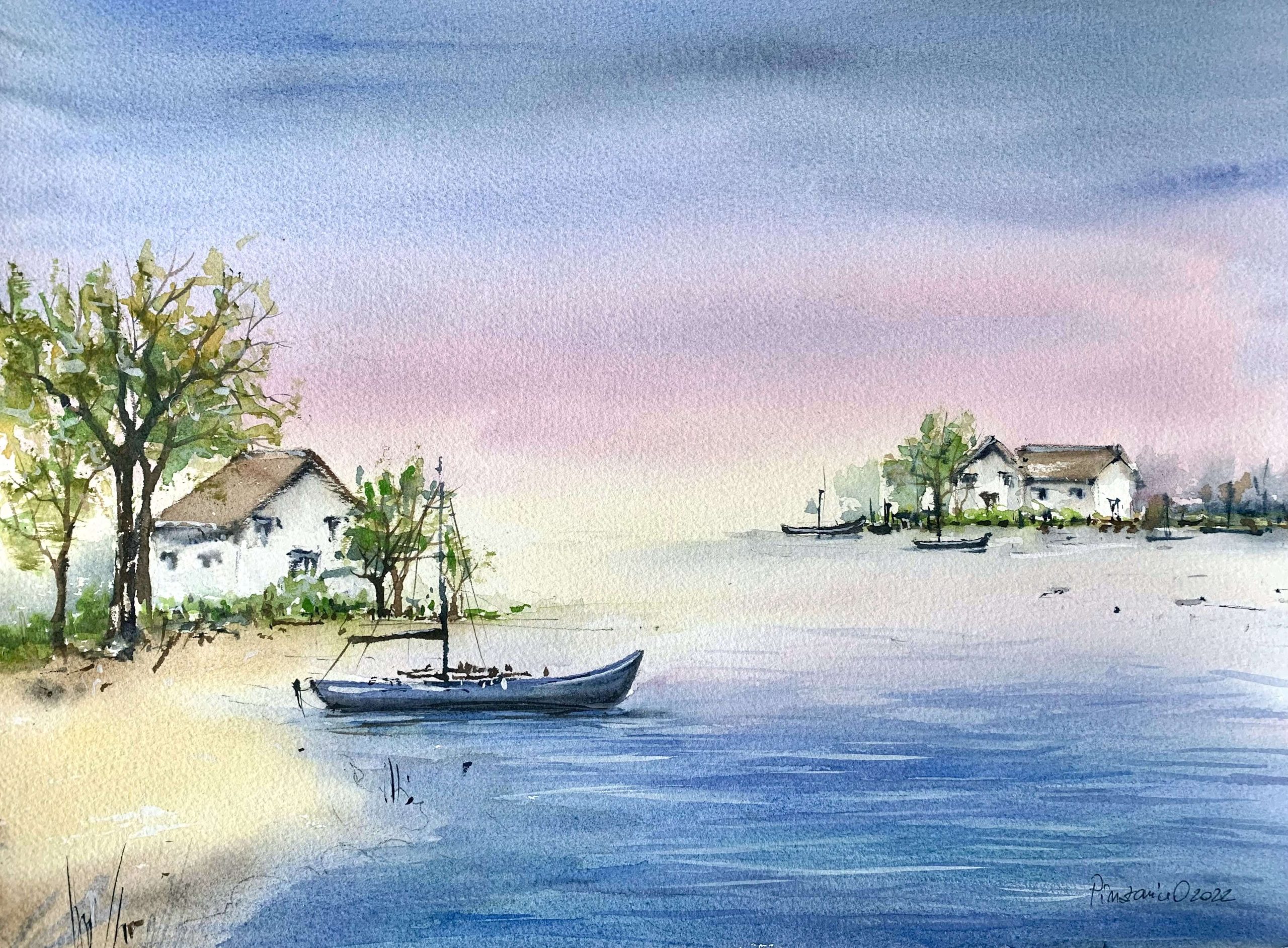 Tablouri personalizate Pe malul lacului